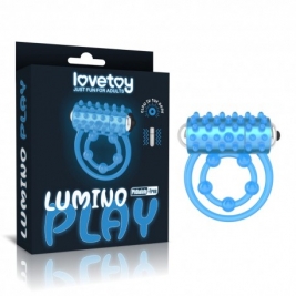 Inel erectie fosforescent cu vibratii Lumino Play 2